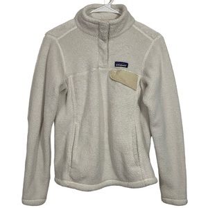 Patagonia White Fleece Pullover Jacket